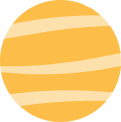 a yellow circle with slightly transparent bands across it horizontally.