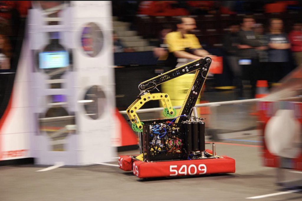 5409's 2019 robot, Vimy, competing at the Provincial Championships.