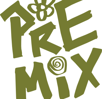 The Bellini PRE-MIX logo. The letters are in a graffiti style, and there is a flower above the 'R' and a swirl above the 'I'.