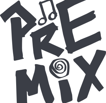 The default PRE-MIX logo. The letters are in a graffiti style, and there is a music note above the 'R' and a swirl above the 'I'.